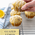 Glazed Lemon Poppyseed Muffins | Sip and Spice #muffins #healthybreakfast #springmuffins #lemonpoppyseed #homemade #food #baking