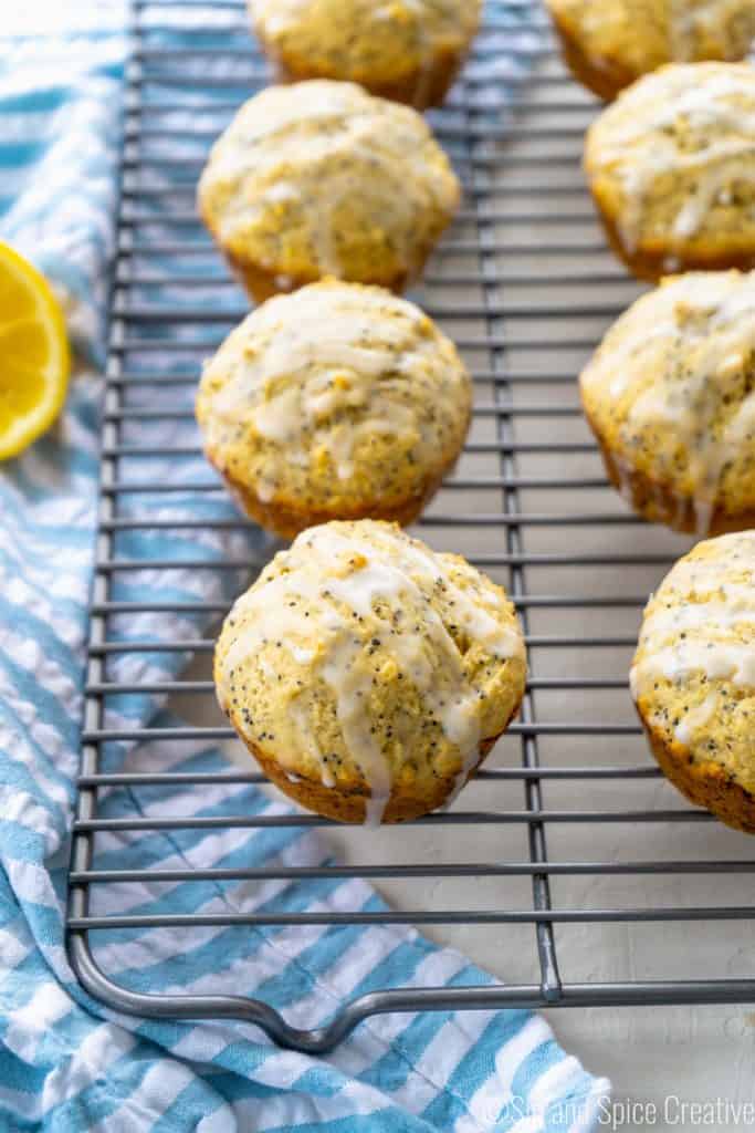 Glazed Lemon Poppyseed Muffins | Sip and Spice