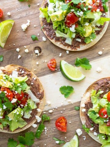 Quick Black Bean Tostadas | Sip and Spice
