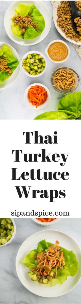 Thai Turkey Lettuce Wraps | Sip + Spice