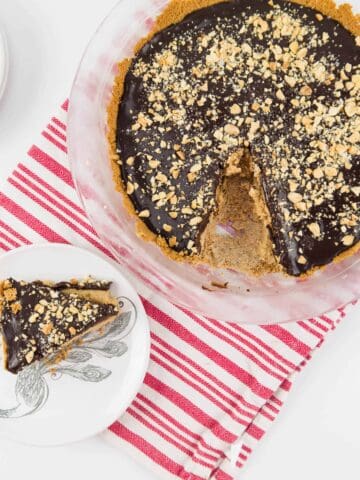 Vegan Chocolate Peanut Butter Pie | Sip + Spice