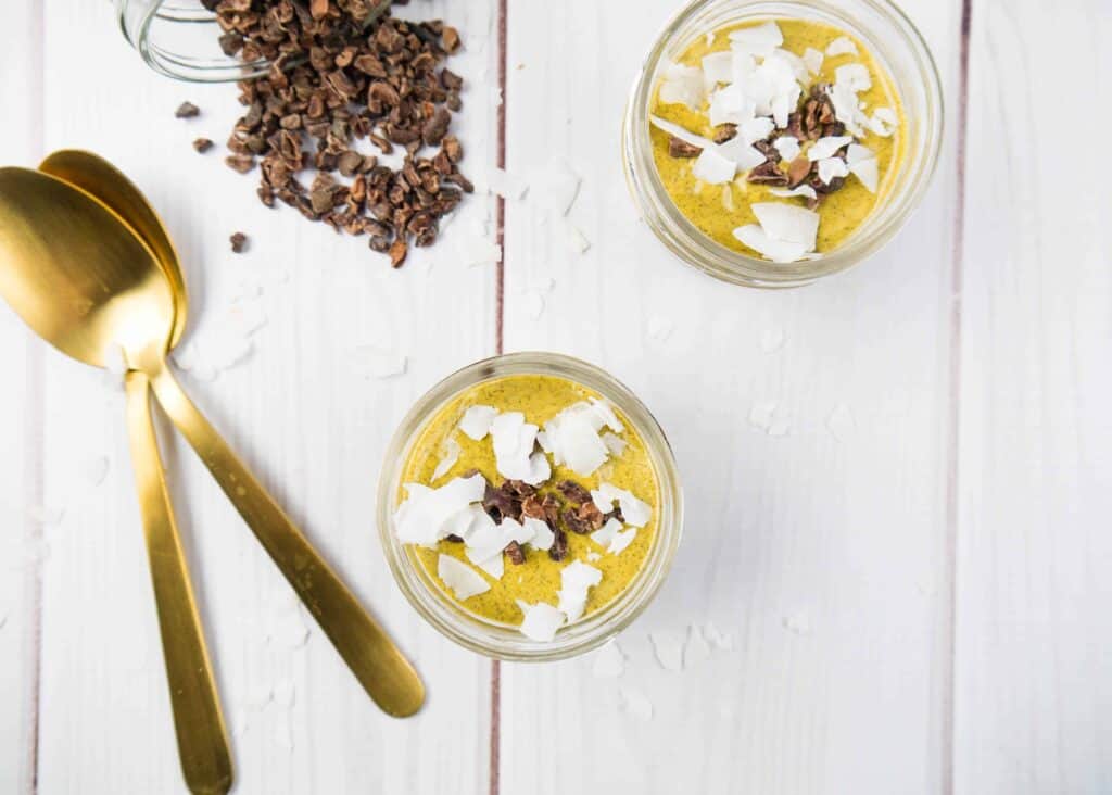 Turmeric Chia Pudding Cups | Sip + Spice