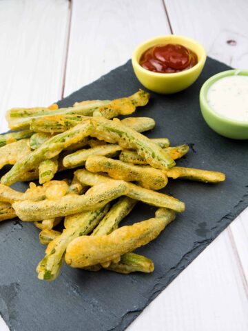 Fried Green Beans with Wasabi Ranch | Sip + Spice