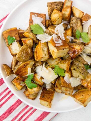 Truffle Parmesan Roasted Potatoes | Sip + Spice