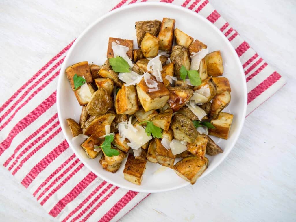 Truffle Parmesan Roasted Potatoes | Sip + Spice