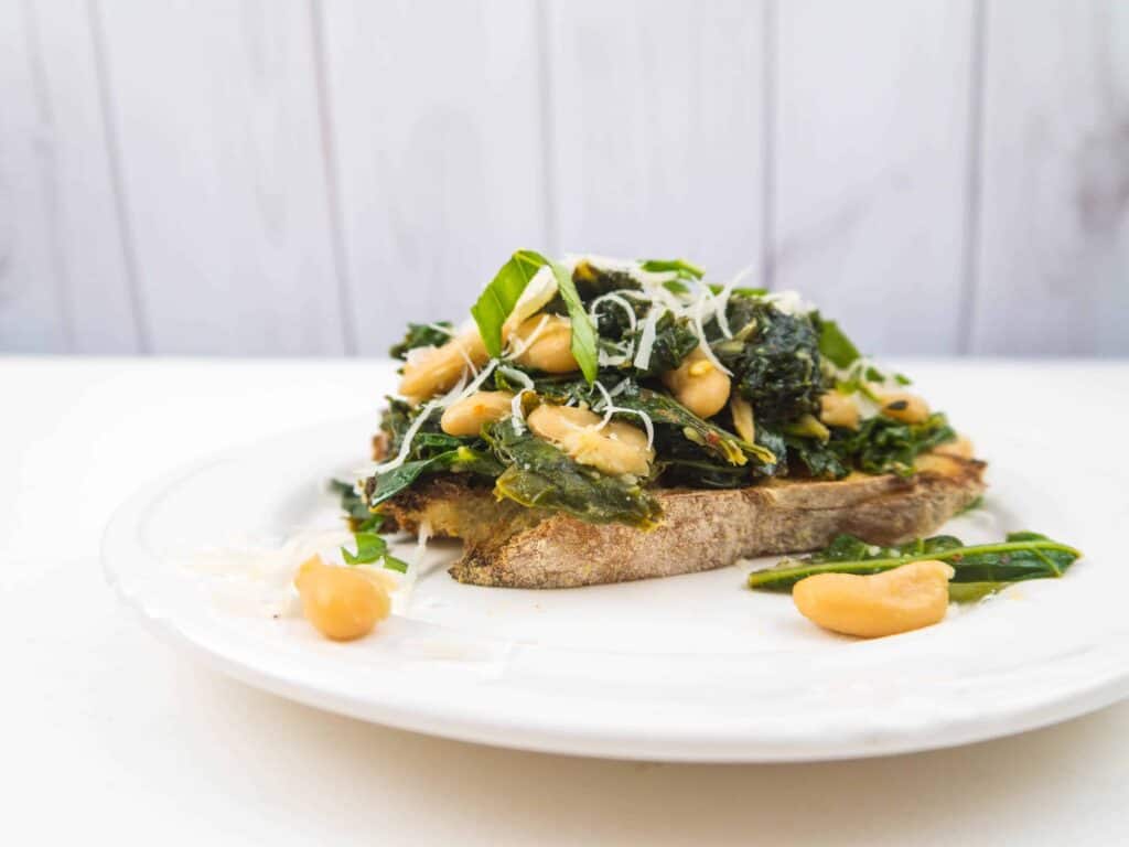 Greens and Beans on Toast | Sip + Spice