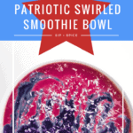 Red and Blue Swirled Smoothie Bowl