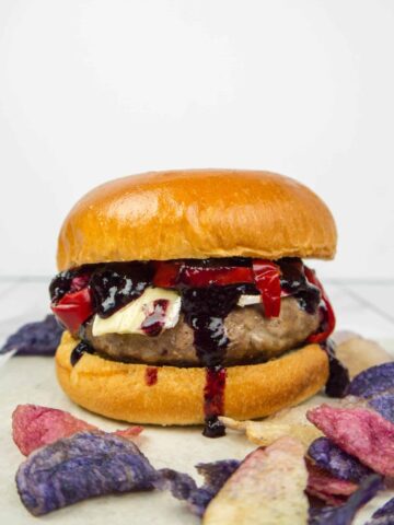 Red White and Blueberry Burger | Sip + Spice