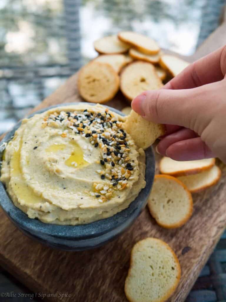 Everything Bagel Hummus | Sip and Spice