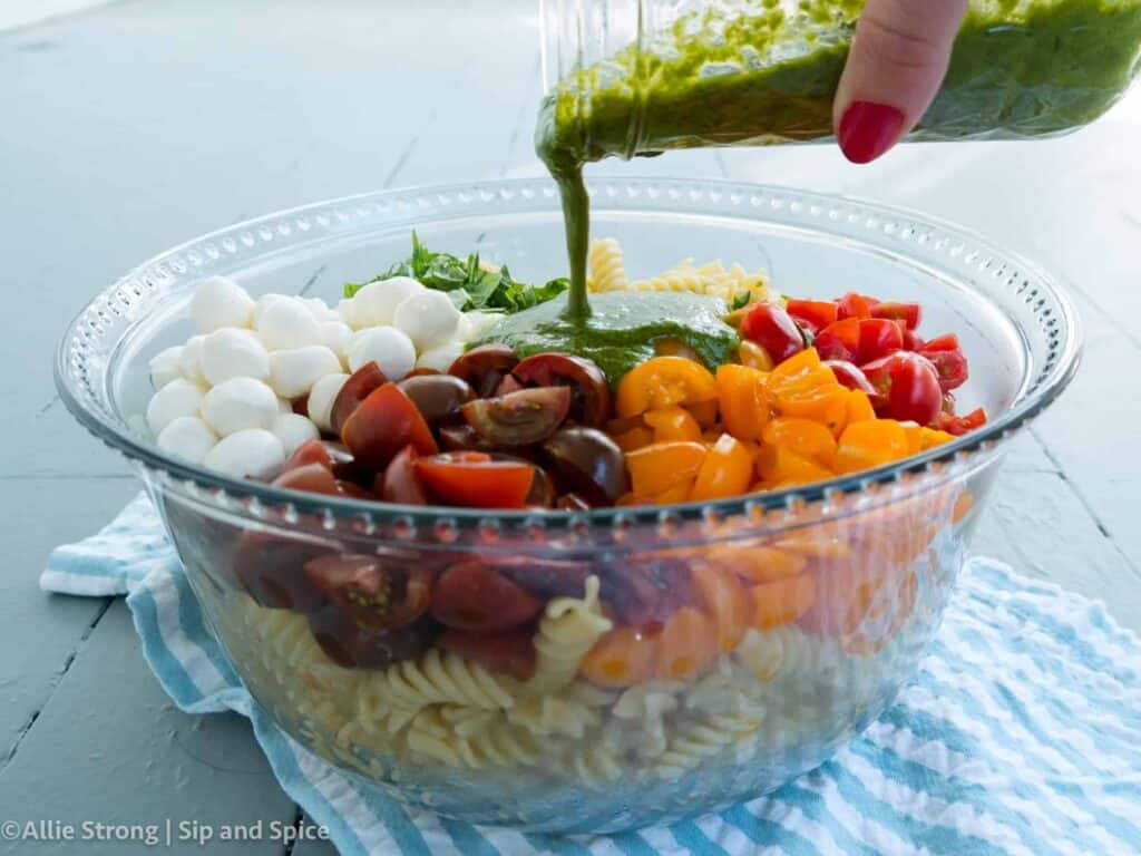 Caprese Pasta Salad | Sip and Spice