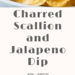 Charred Scallion and Jalapeno Dip | Sip and Spice