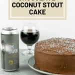 Chocolate Coconut Stout Cake with Whipped Chocolate Ganache Frosting | Sip and Spice #cake #cakerecipes #food #recipes #beerrecipes #beercake #stout #cookingwithbeer #chocolate #chocolatecoconut