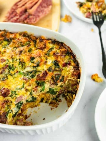 Corned Beef and Kale Strata with Irish Soda Bread | Sip and Spice