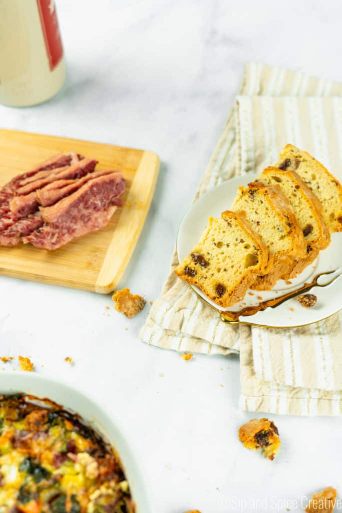 Corned Beef and Kale Strata with Irish Soda Bread, St Patrick's Day Brunch | Sip and Spice