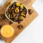 Crispy Brussels Sprouts with Smoked Paprika Maple Aioli | Sip and Spice