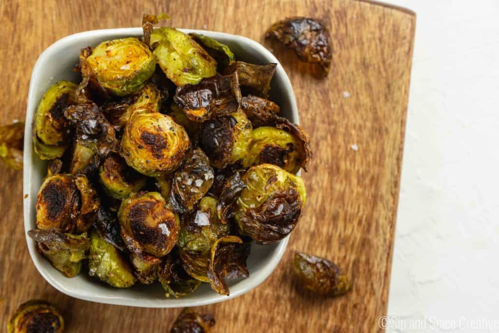 Crispy Brussels Sprouts with Smoked Paprika Maple Aioli | Sip and Spice
