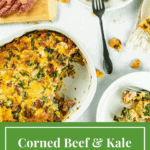 Corned Beef and Kale Strata with Irish Soda Bread | Sip and Spice #stpatricksday #stpattysday #stpatricksdayrecipe #patricksdaybrunchrecipe #brunch #breakfast #weekendbreakfast #festivefood #greenbrunch #greenrecipes #homemade