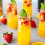 Brunch Sangria Mimosas with Mint and Pineapple | Sip and Spice