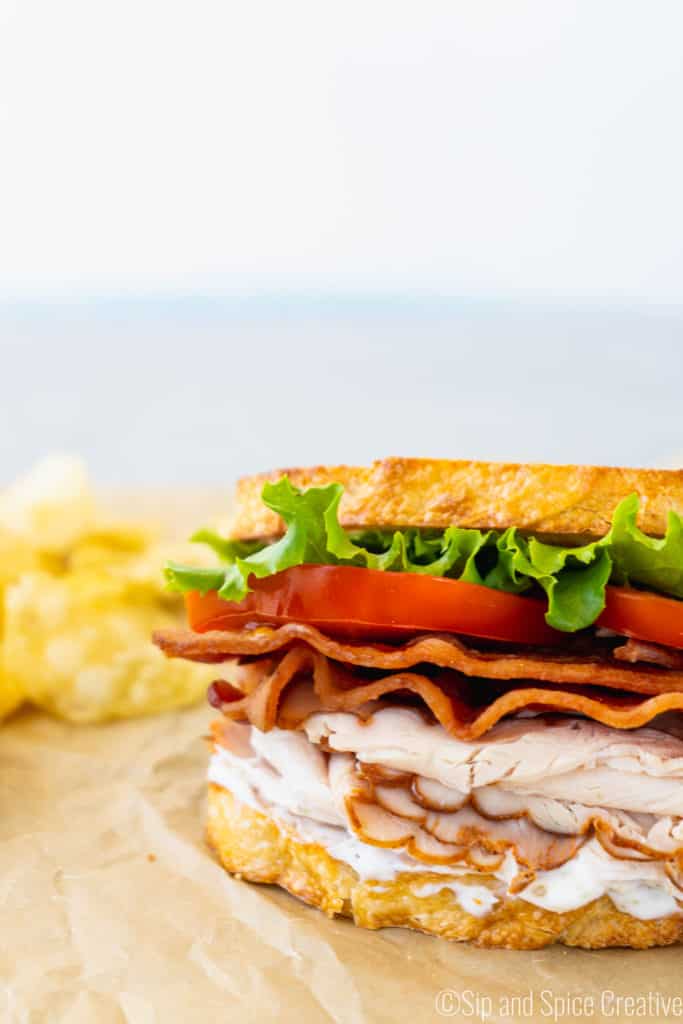 Roast Turkey BLT with Herbed Mayo | Sip and Spice