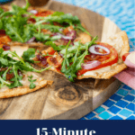 Oh helloooo 15 Minute BLT Flatbread Pizza! You're the dreamiest and a total must-make for busy weeknights when you can't be bothered to actually cook! | Sip and Spice #weeknightcooking #blt #flatbread #pizza #baconpizza #bcon