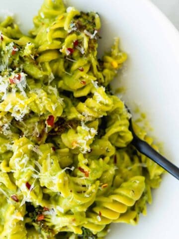 Chickpea Pasta with Roasted Broccoli Sauce | Sip and Spice