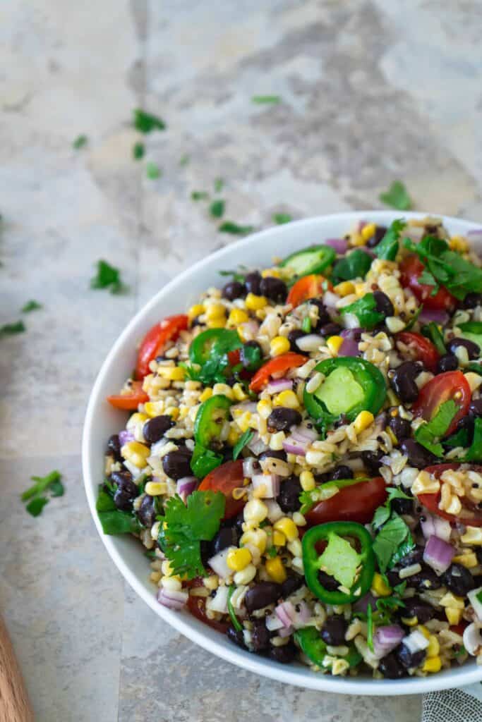 Seeds of Change Quinoa and Brown Rice Salad with Black Beans and Honey-Lime Vinaigrette