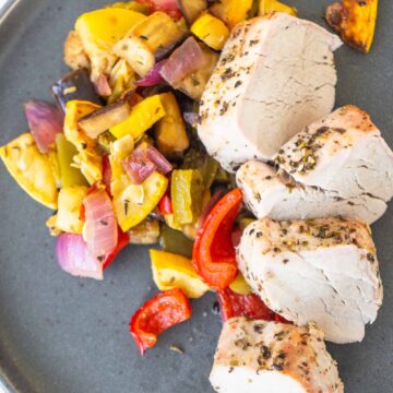 Sheet Pan Pork Tenderloin with Balsamic Roasted Vegetables | Sip and Spice